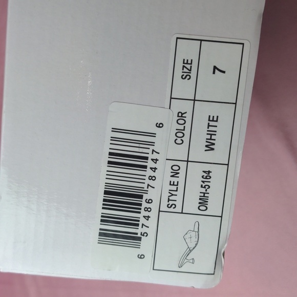 Olivia Miller Honey Camp Off White Square Toe Quilted Slide On Kitten Heels 7 - Picture 7 of 7